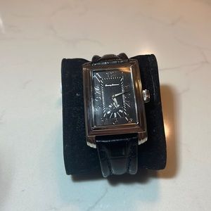 TOMMY BAHAMA BLACK DIAL BLACK LEATHER STRAP MEN'S WATCH TB1038 U54